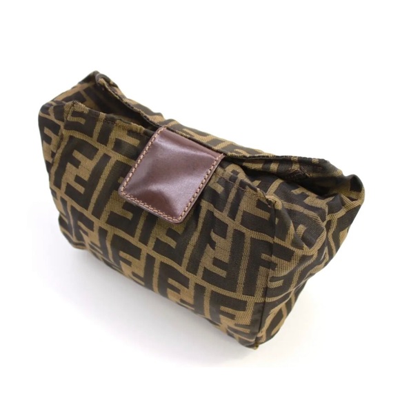 💯AUTH FENDI ZUCCA LARGE CLUTCH POUCH TOILETRY TRAVEL BAG LIKE NEW NYLON FOLDABLE - Picture 3 of 15